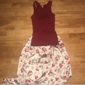 Satin Cherry Pajamas